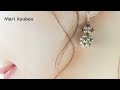 パールのボンボンピアスの作り方/How to make pearl earrings