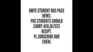 BMTC STUDENT BUS PASS UPDATES
