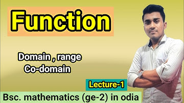 Function ll Bsc. mathematics (ge-2) in odia ll Domain & range ll Descret mathematics in odia