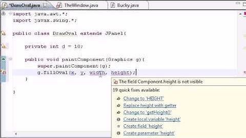 Drawing an Oval with slider in Java