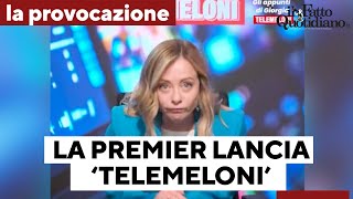 Meloni pubblica gli ‘Appunti di Giorgia’ e li ribattezza ‘TeleMeloni’. “Noi non occupiamo le tv”