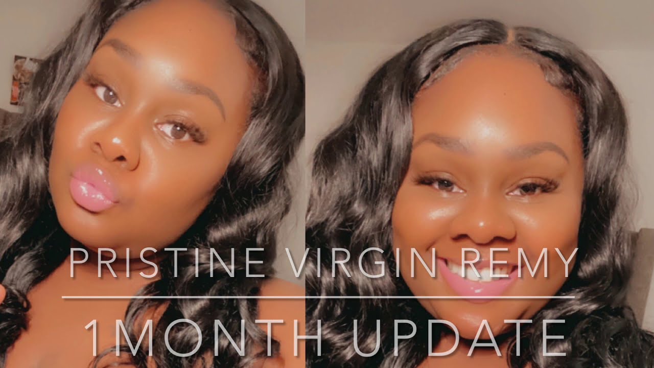 Brazilian Virgin Remy Pristine hair 1 month update - YouTube