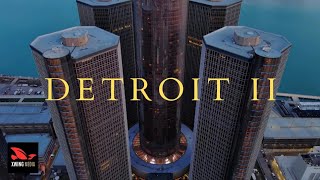 Drone Flight Downtown Detroit, Michigan 2024 | 4K High Altitude Drone Footage