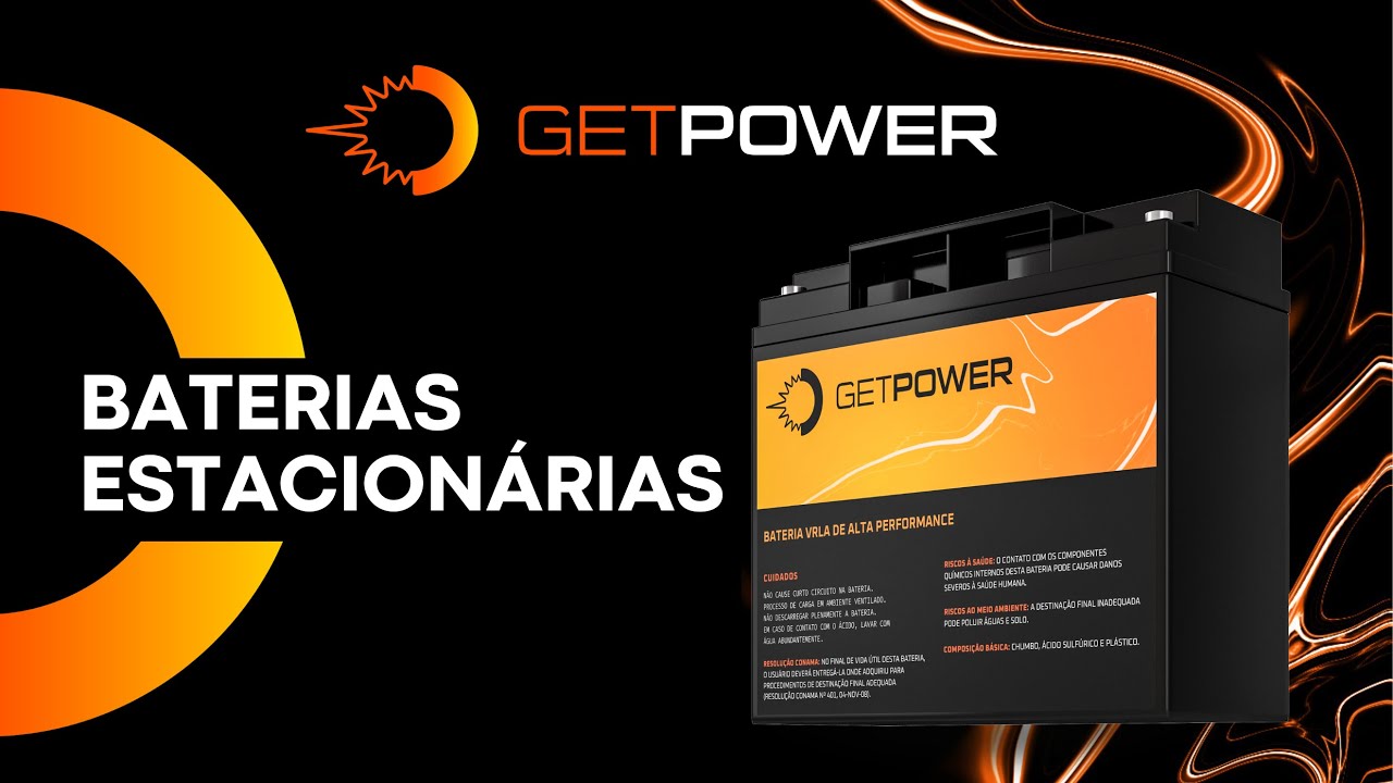 Bateria Estacionária VRLA (AGM) Getpower 12v-65Ah (GP12-65