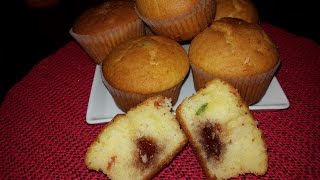 كاب كيك بالفواكه المعسلة هشااااش و خفاف مثل القطن ----Cup cake