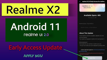 Realme X2 Android 11 (realme UI 2.0)early access update. Only for limited user