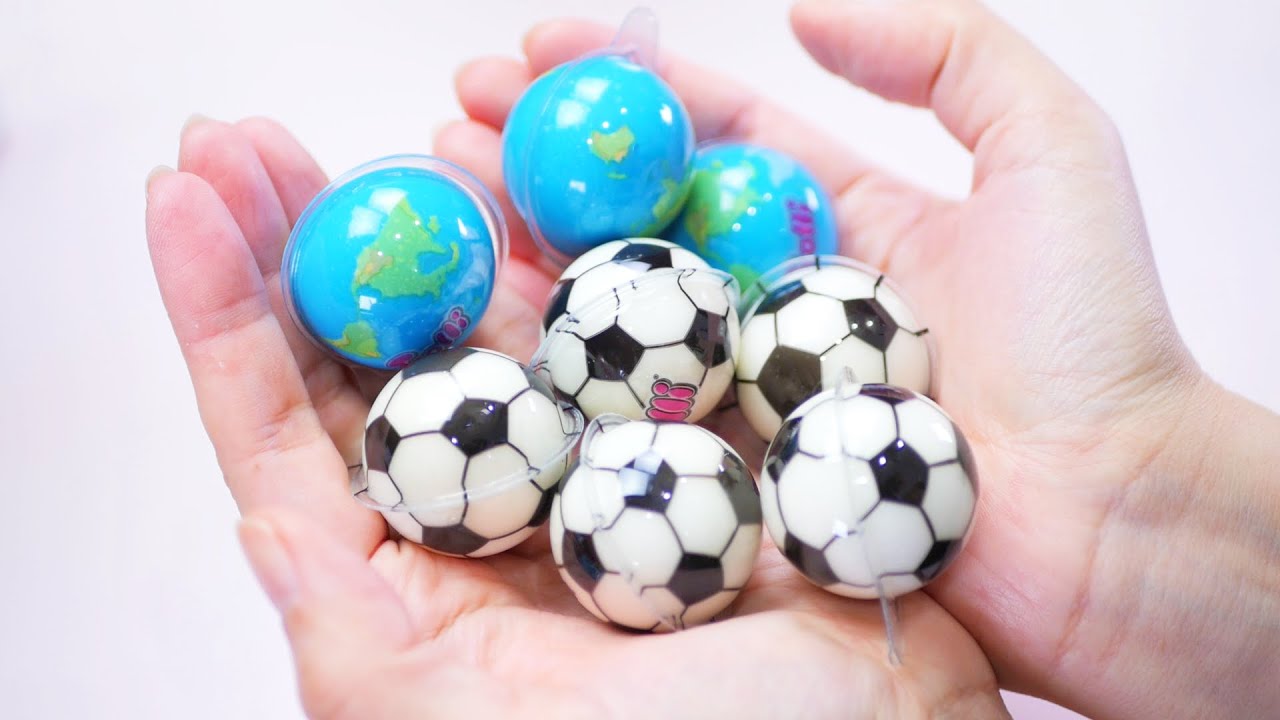 ASMR】サッカーボールグミ⚽と地球グミ🌎 Trolli Planet Gummy