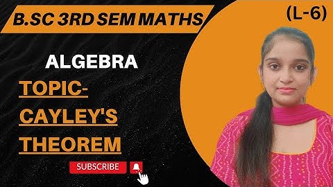 B.Sc 3rd sem Maths || Cayley