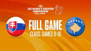 Slovakia v Kosovo | Full Basketball Game | FIBA U20 Women's European Championship 2022