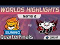 SN vs JDG Highlights Game 2 Quarterfinals Worlds 2020 Playoffs Suning vs JD Gaming by Onivia