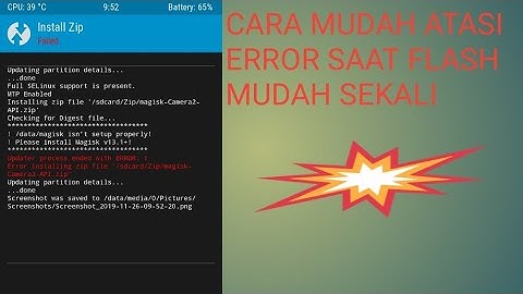 CARA MENGATASI ERROR