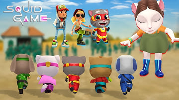 Talking Tom Hero Dash, Subway surfer and Minion Rush~ SQUID GAME FUNNY