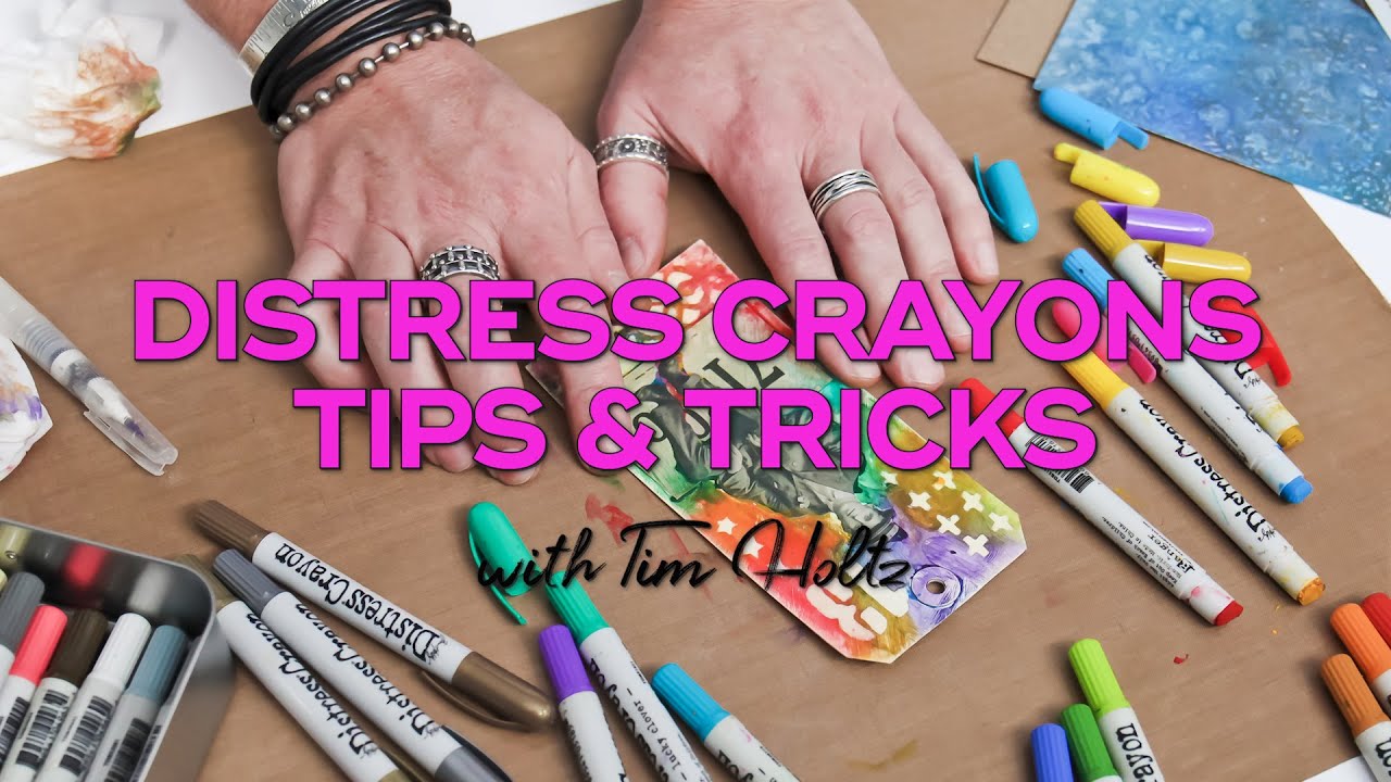 How to use Tim Holtz Distress Crayons - Gathered