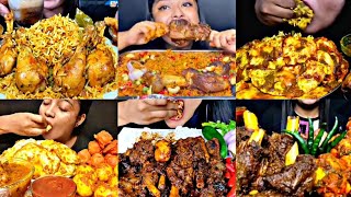 ASMR EATING SPICY MUTTON CURRY, CHICKEN BIRIYANI, EGGS | BEST INDIAN FOOD MUKBANG |Foodie India|