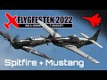 SPITFIRE Mk.IX + P-51D MUSTANG, COMBINED SHOW! ✈️ FLYGFESTEN 2022