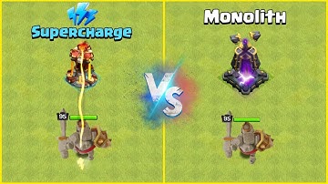 Monolith vs Supercharge Inferno Tower - Clash of Clans