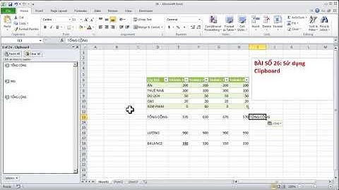 Hướng dẫn học EXCEL cơ bản   26   Sử dụng Clipboard trong Excel