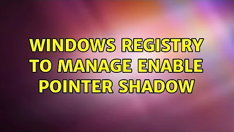 Windows registry to manage Enable pointer shadow (2 Solutions!!)