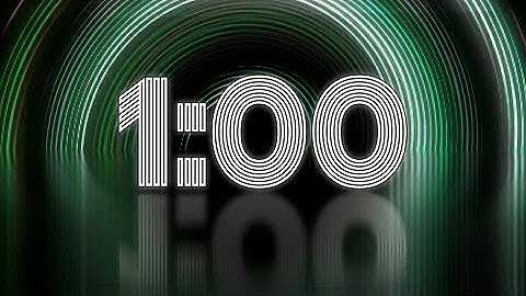 Groovy neon 1 Minute Retro Disco Spiral Countdown Timer