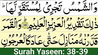Surah Yaseen verses: 38-39 word by word {Surat Yasin Repeated} Learn to Read Quran