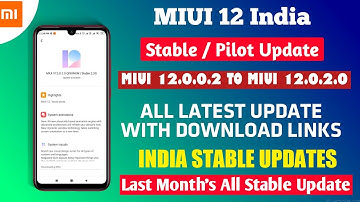 MIUI 12 OFFICIAL INDIA STABLE UPDATE | MIUI 12 OFFICIAL STABLE AND PILOT ROM ROLLOUT IN LAST MONTH |