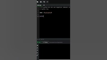 Python Tips | We can use negative indexes in tuples too #Shorts #Python