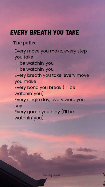 Every breath you take - The police #music #flashback #lyrics