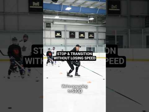 STOP & TRANSITION WITHOUT LOSING SPEED #hockeycoaching #hockeytraining