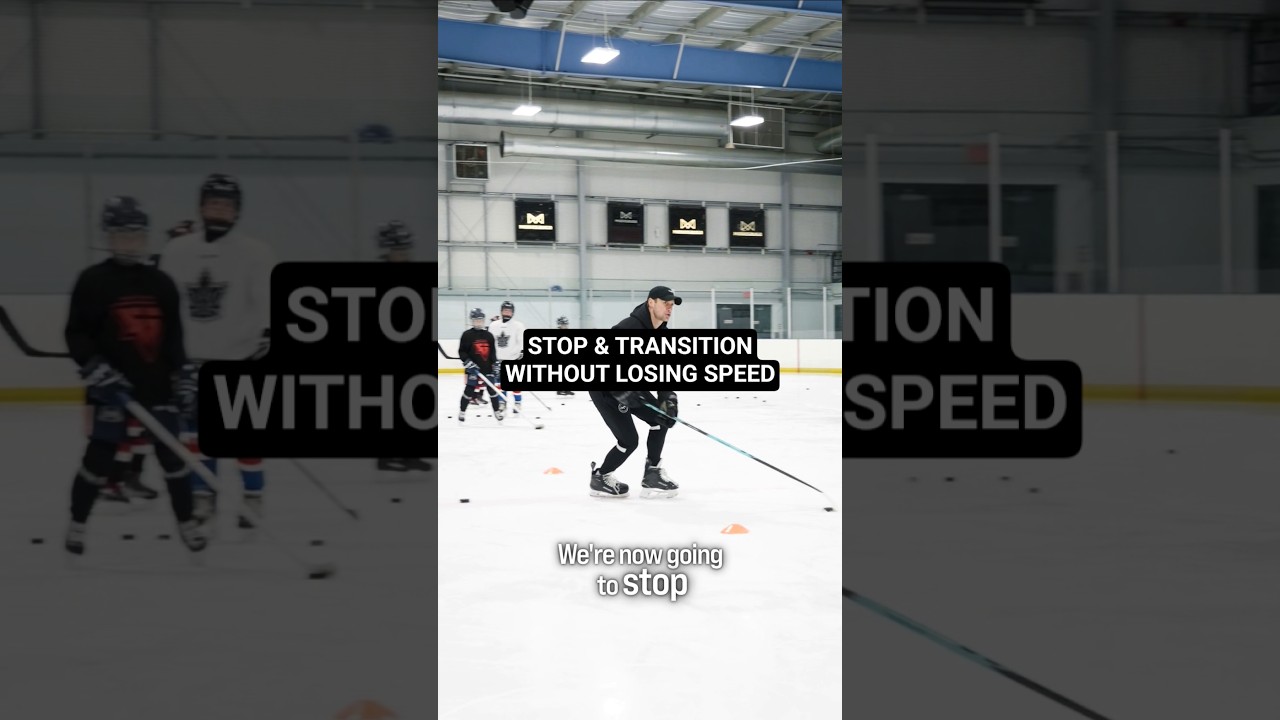 STOP & TRANSITION WITHOUT LOSING SPEED #hockeycoaching #hockeytraining