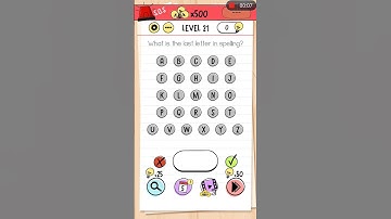 Level-21.What is the last letter of spelling?Brain Test game.#braintest 🕵🤠😇