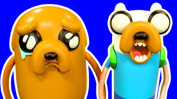 Adventure Time !0" Deluxe Jake 5 Facial Expressions 10" Finn Mix N Match Fun