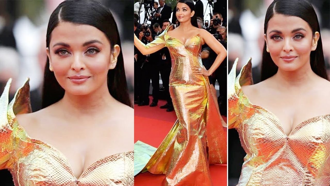 bollywood latest news mantra Actress Aishwarya Rai Bachchan looks gorgeous as she turns into a golden mermaid at Cannes 2019