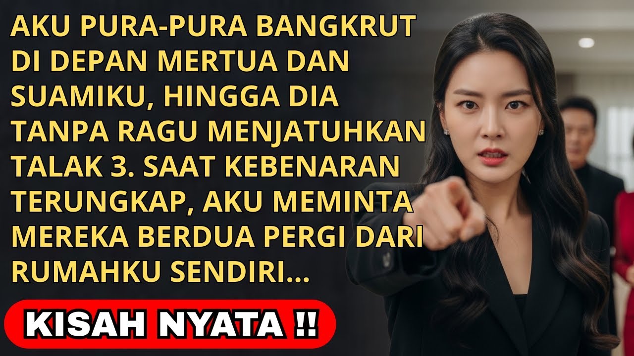 SUAMI LANGSUNG TALAK 3 SAAT AKU PURA-PURA BANGKRUT — KUKATAKAN: “PERGI KALIAN DARI RUMAH INI!”