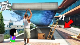 Franklin Found Secret Bunker Under Franklin's Swimming Pool in GTA 5