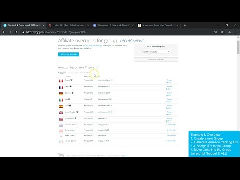 How to Use multiple Amazon Associates ID's with one Geniuslink account