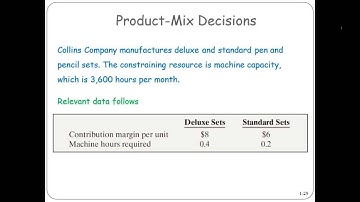 Product-Mix Decisions
