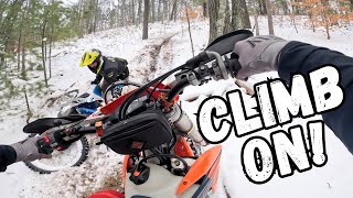 Moto SNOW Enduro || Steep Climbs + Freeride