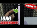 how to take long screenshot on iphone 17/17 pro max?