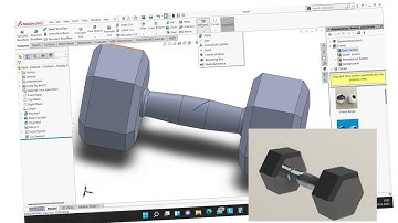 Design Dumbbell in Solidworks || CAD WORLD