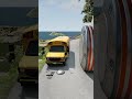 Cars & Ambulance Van vs Giant Pit Bollards Crash - BeamnG.drive