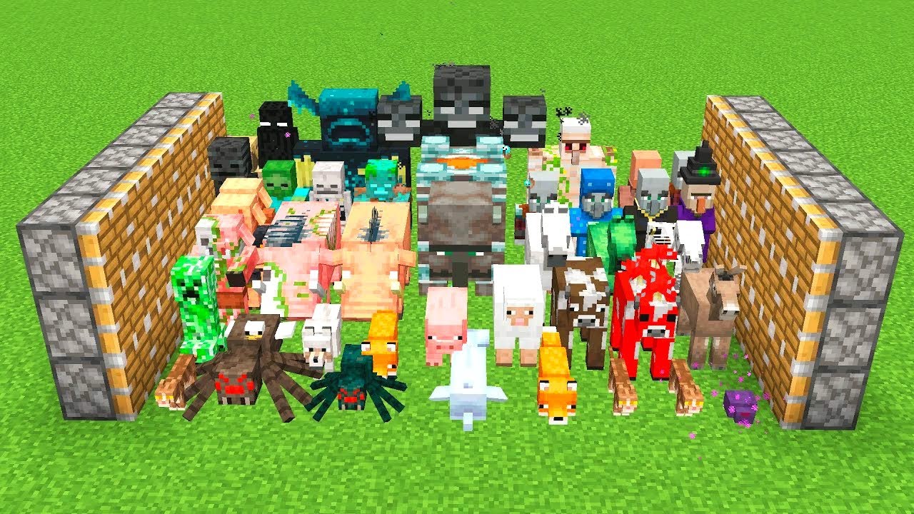 All Minecraft Mobs Combined Minecraft Youtube