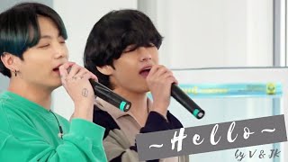 BTS Taehyung & Jungkook Singing 'Hello' | Taekook (by Huh Gak at Run BTS Ep.116)