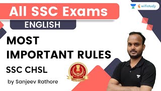 SSC CHSL Most Important Rules | English | All SSC Exams | wifistudy | Sanjeev Rathore