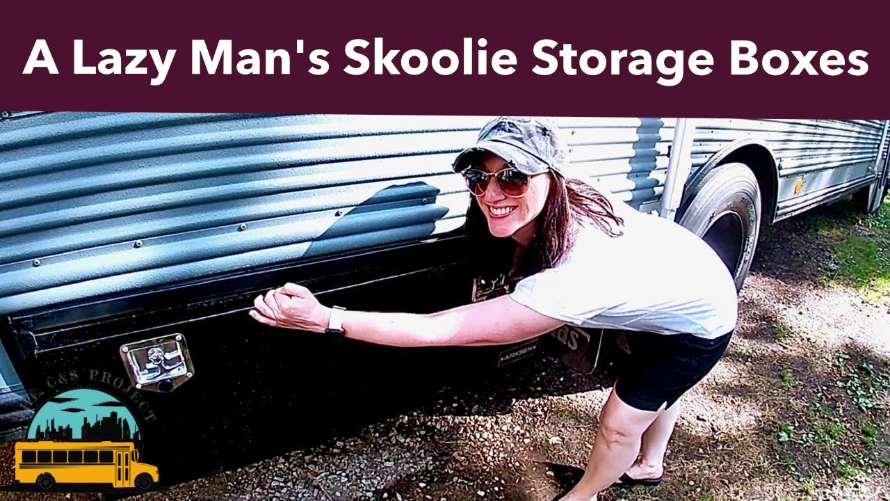 The Lazy Man's Guide To DIY SKOOLIE STORAGE BOXES | Skoolie Life!