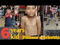 Six years indian kid sixpacks pushups nunchaku  workoutgym fitness chennai avadi india