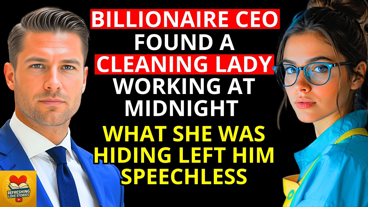 THE CEO FOUND A CLEANING LADY WORKING AT MIDNIGHT — WHAT SHE WAS HIDING LEFT HIM SPEECHLESS