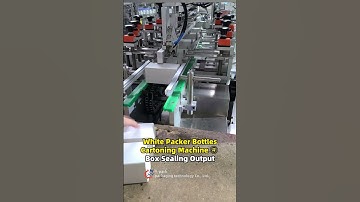 White Packer Bottles Box Packing Machine ④ Box Sealing Output