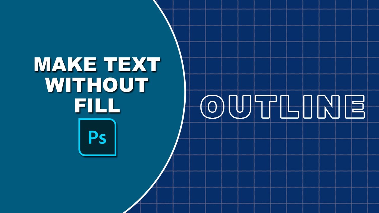Text Without Color how to make text without fill in photoshop - YouTube