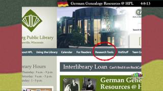 German Geneology @ Hedberg Public Library