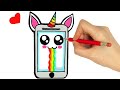 HOW TO DRAW A SMARTPHONE/ dibujar un celular/ como desenhar um celular